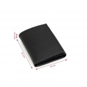 Portofel mic tip portcard din piele naturala DiAmanti Soverato Nero